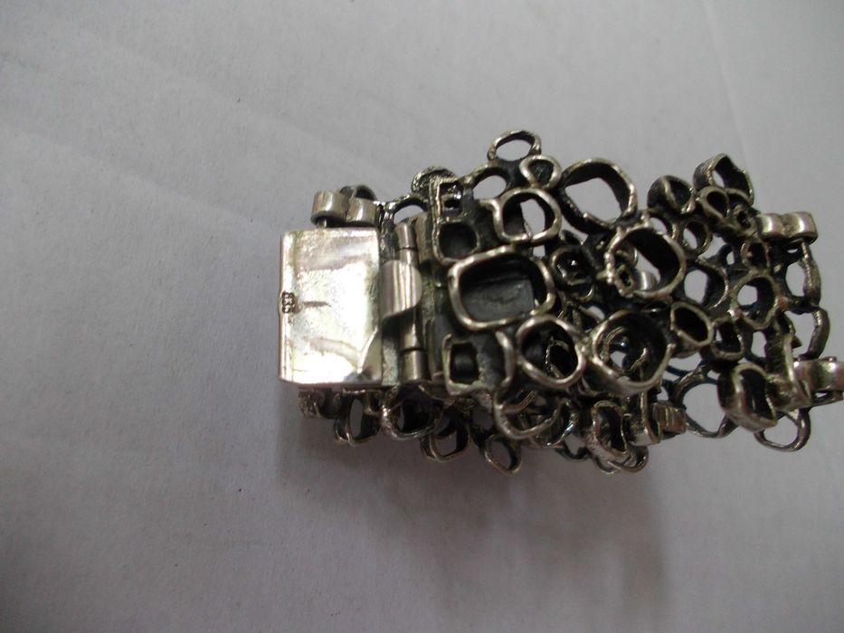Bratara veche masiva din argint 1