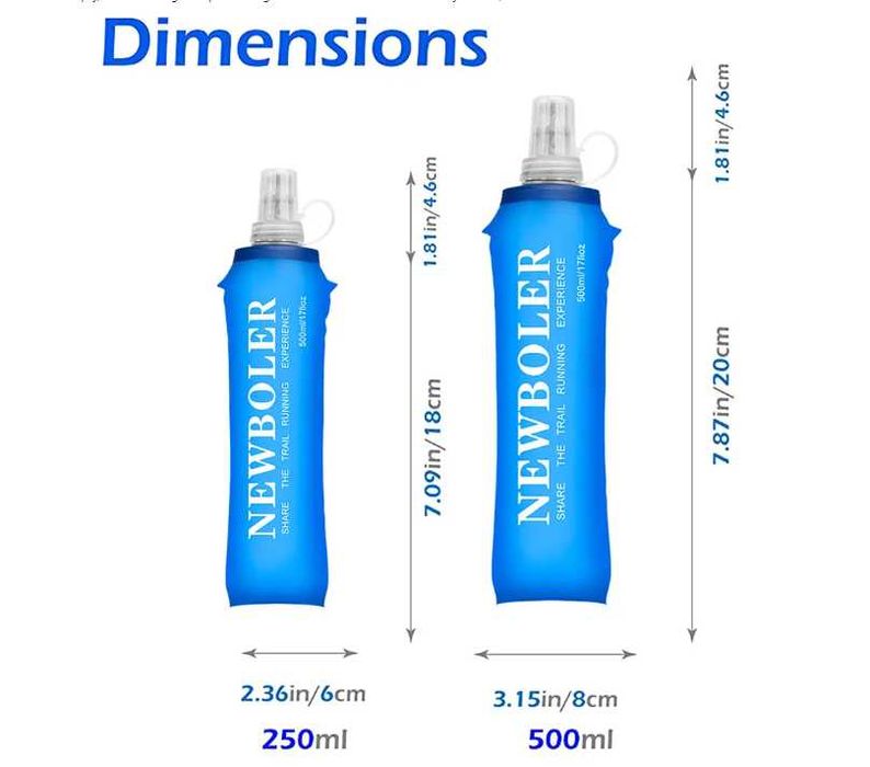 Мека бутилка за вода | 250ml и 500ml | Удобна и сгъваема