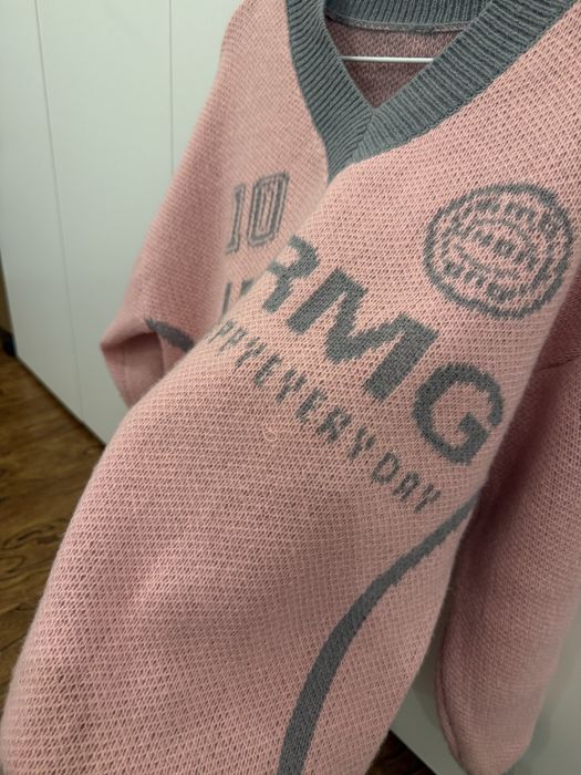 Свитер розовый/серый