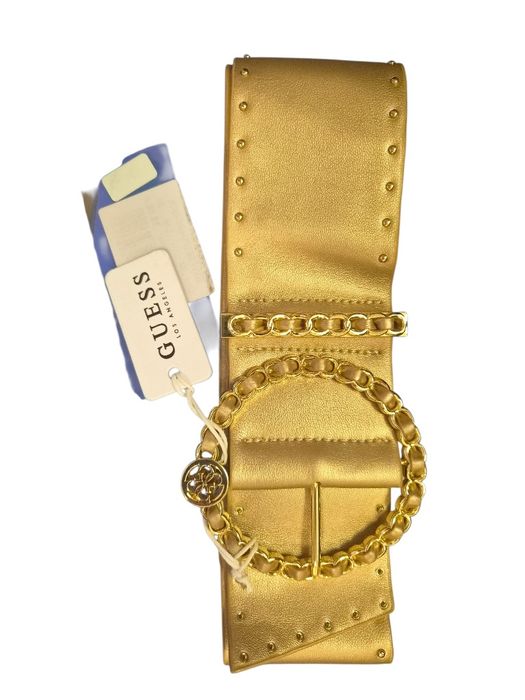Нов дамски оригинален колан GUESS (златист, размер M) – с етикет