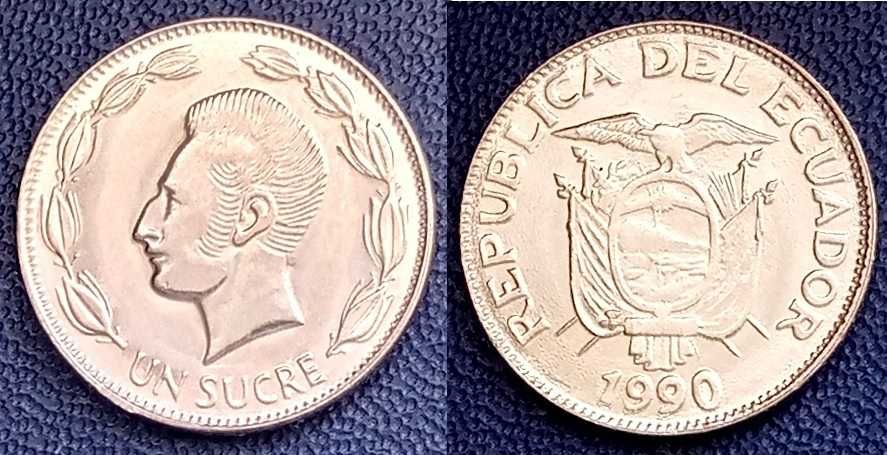 Монеты  - Эквадор, Суринам, США, Мексика.
