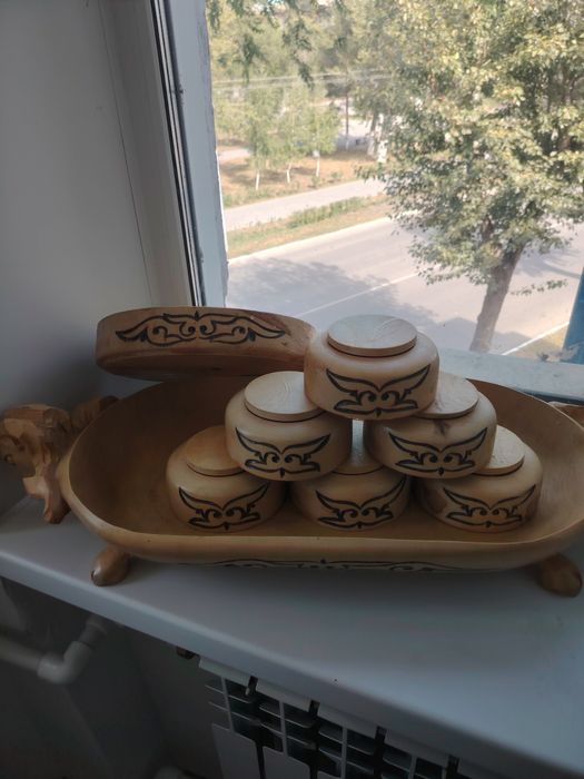 Продам национальный набор из натурального дерева!