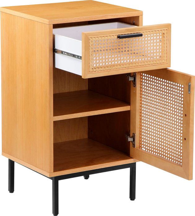 Comodă din ratan și MDF Naemi, 45 cm