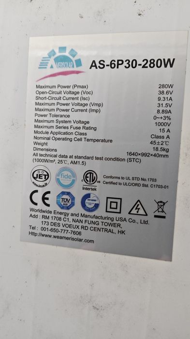 Vand 15 panouri fotovoltaice