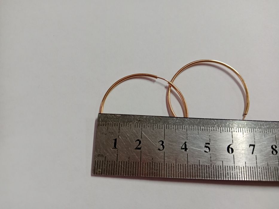 Золотые серьги  конго