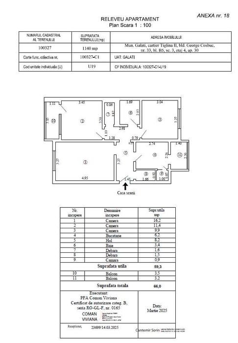 schimb Apartament 3 cam. dec., Tiglina 2, bloc B5, zona foarte linistita