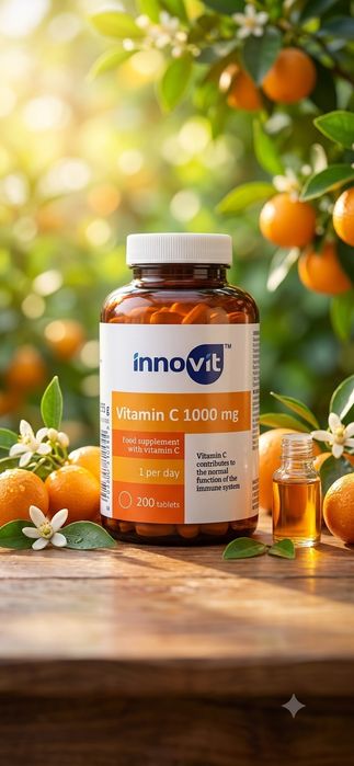 Витамин C Innovit 1000 мг (200 таблеток) из Европы / Нидерланды