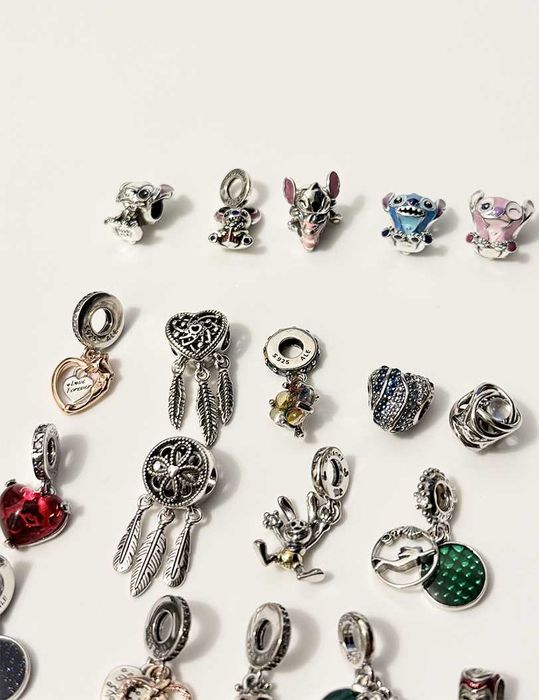 19 talismane Pandora argint - vând la bucată SAU lot