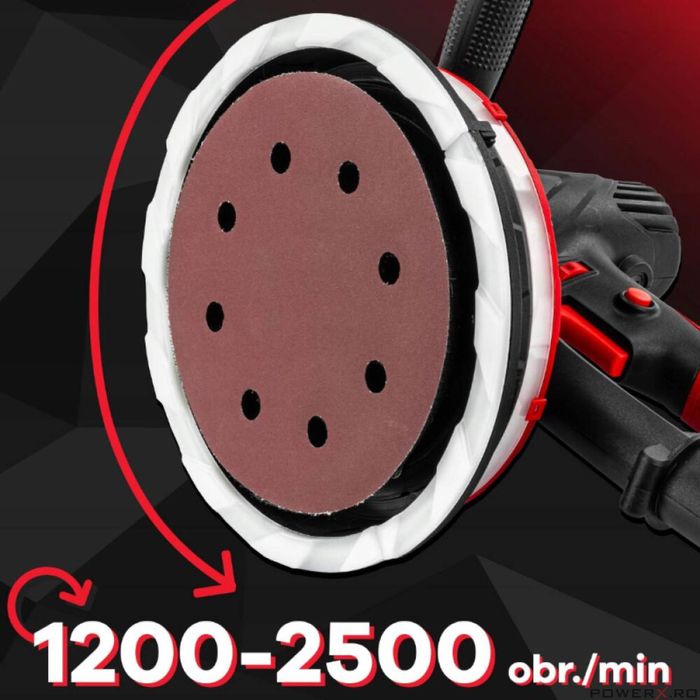Slefuitor orbital, putere 1800 W, rotatii 2500 rpm, diametru 190 mm,
