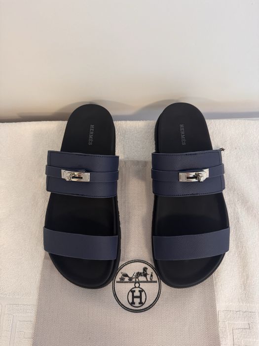 Hermes Jackson Sandal Blue 44