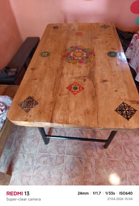 Set rustic masă +scaune