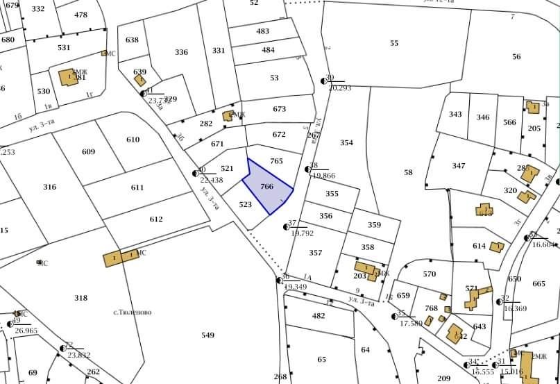 Парцел дворно място община Шабла, село Тюленово