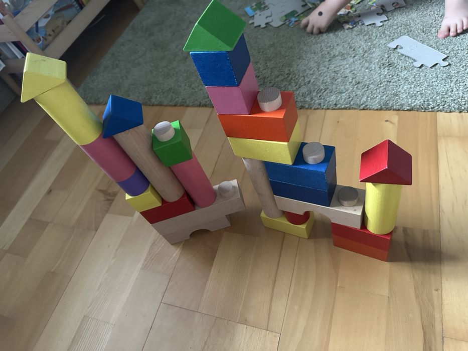 Set de constructie din lemn - Montessori