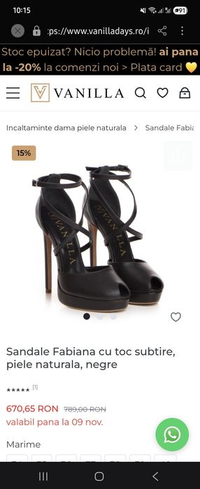 Sandale cu toc Fabiana