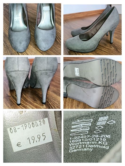 Pantofi cu toc dama nr 38