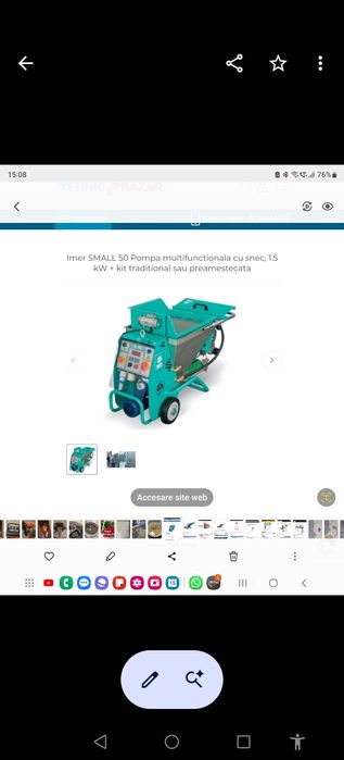 Pompa de tencuială immer smoll50