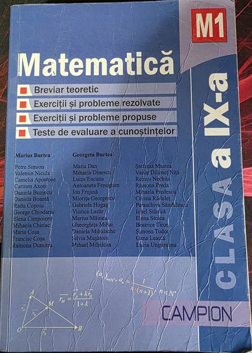 Matematica Campion M1 Clasele 9 si 10