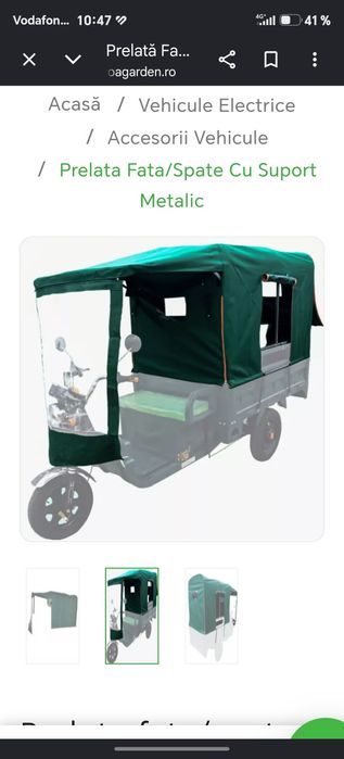 Prelată pentru triciclu electric