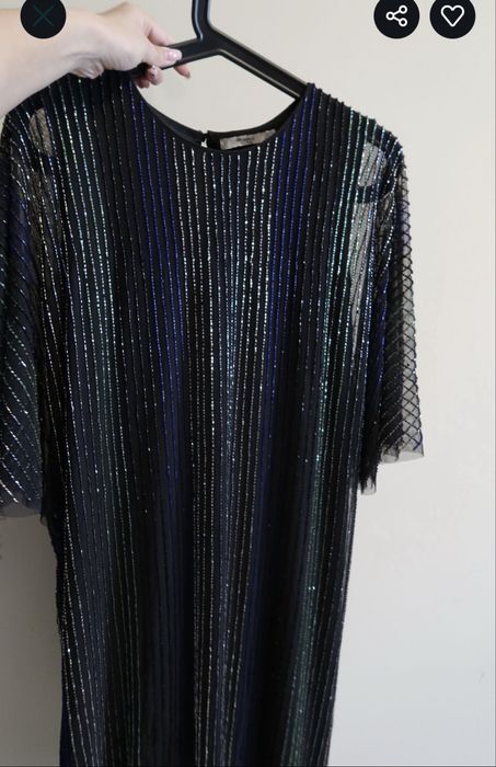 Коктейлна рокля с камъни Mohito