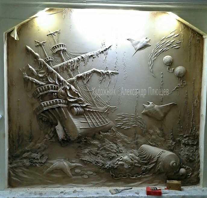 Барельеф , Рельеф , Роспись.