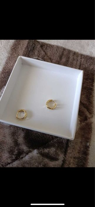 Cercei fetite si dama14 k gold superbi plata cont