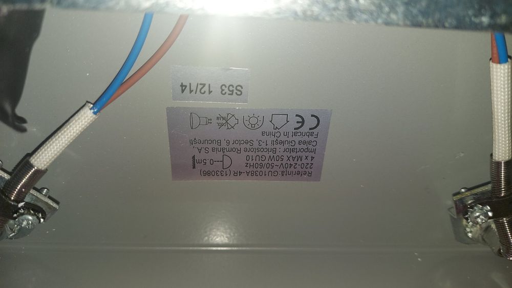 Plafoniera inox cu 4 spoturi ,plafoniere led neon