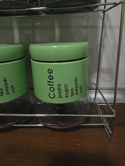 Банки стеклянные 7 шт для кофе, сахара, специй