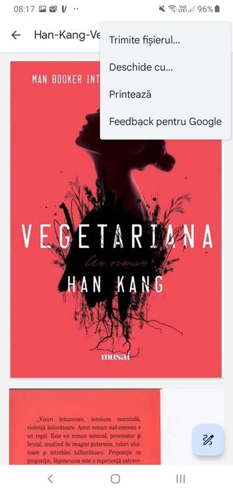 Vegetariana,Han Kang    format electronic