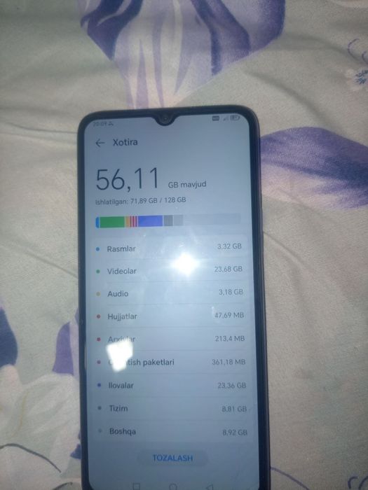 Honor x6a yangi 2oy ishlatdim yangi karopka dakment ayb yoq