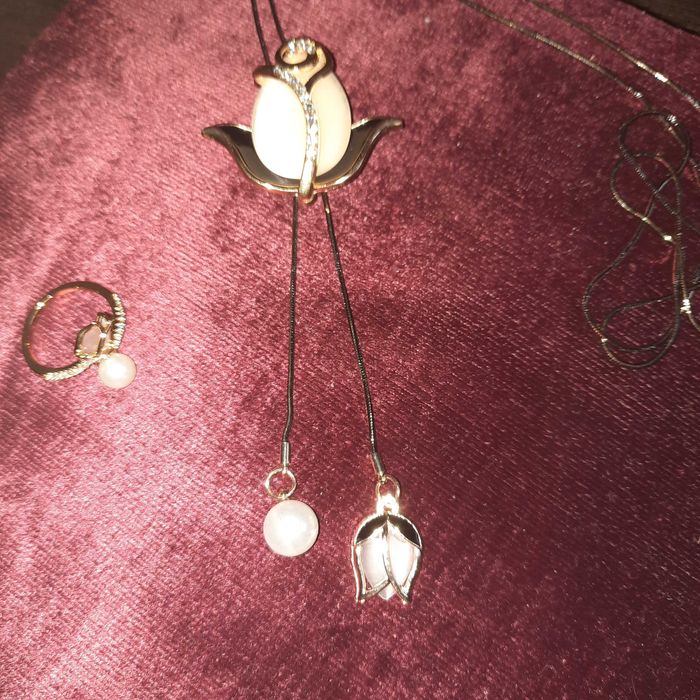 Ефектно опалово колие, медицинска стомана