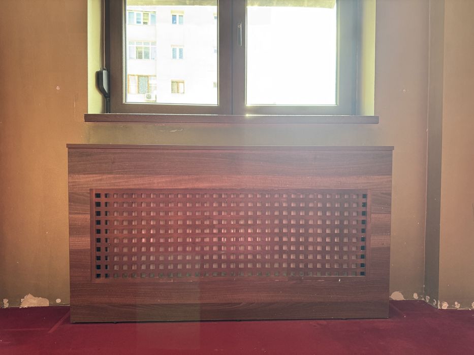 Masca din lemn pentru calorifer mare maro wenge