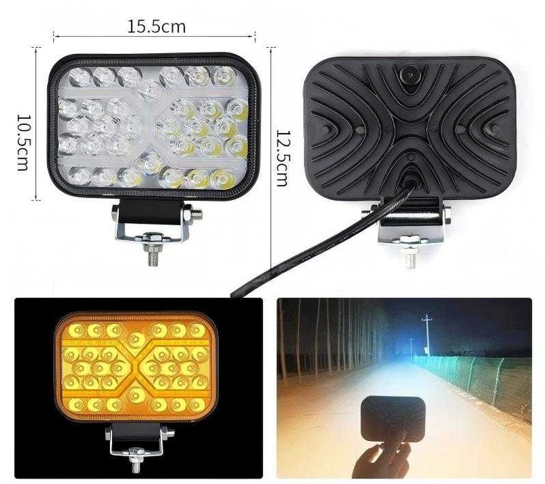 Халоген №3858-2 Прожектор с мигач 2 LED за кола 5″