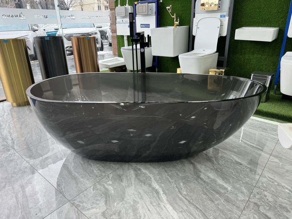 Декоративная прозрачная ванна в Ташкете. Dekorativ shafof vanna