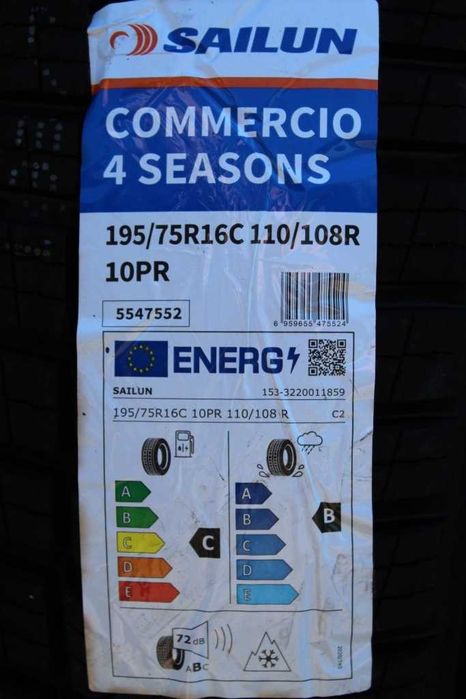 Anvelope noi 195/75R16C 110/108R, 10PR, Sailun, All Season, DOT 2026