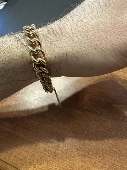 Златна гривна злато ланец синджир  Италия 18 карата унисекс перфектна