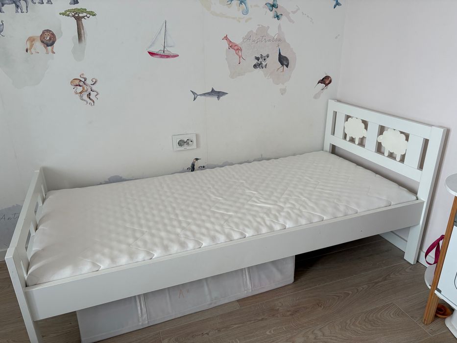 Детско легло IKEA KRITTER 70x160 см с матрак и подматрачна рамка