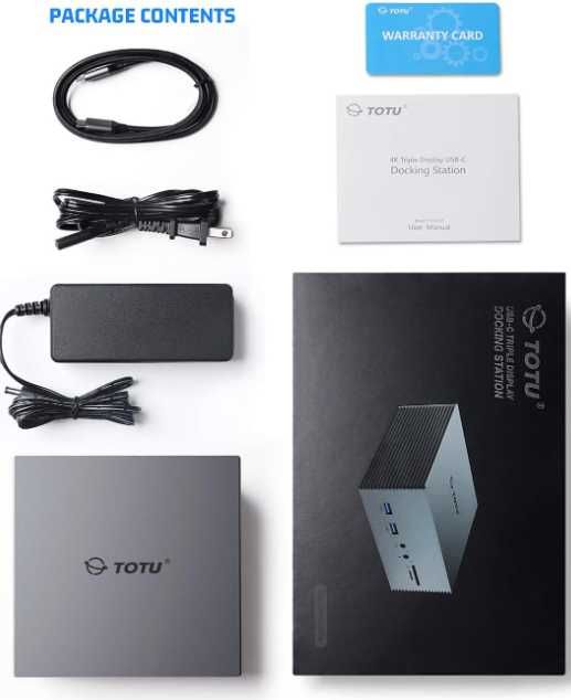 TOTU TT-DC001A 4K Triple Display USB-C Docking Station