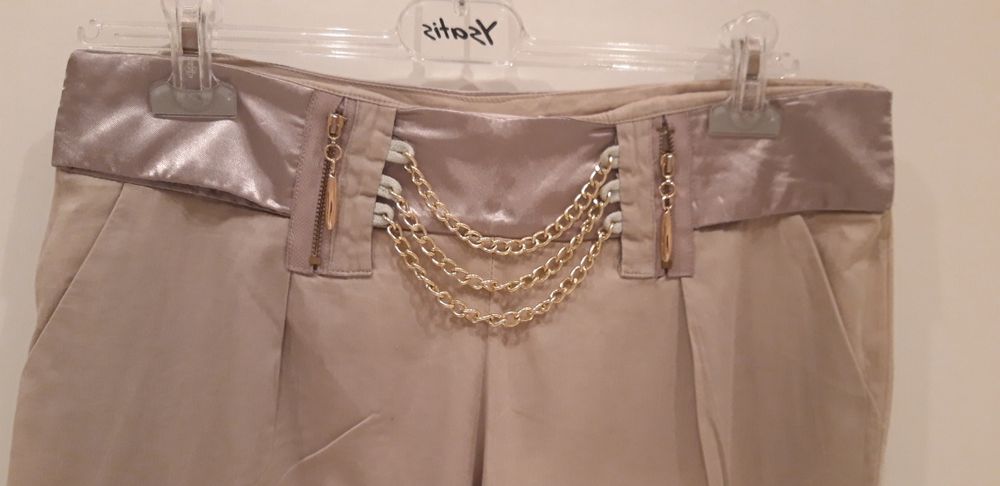 Дамски панталон от памучен сатен