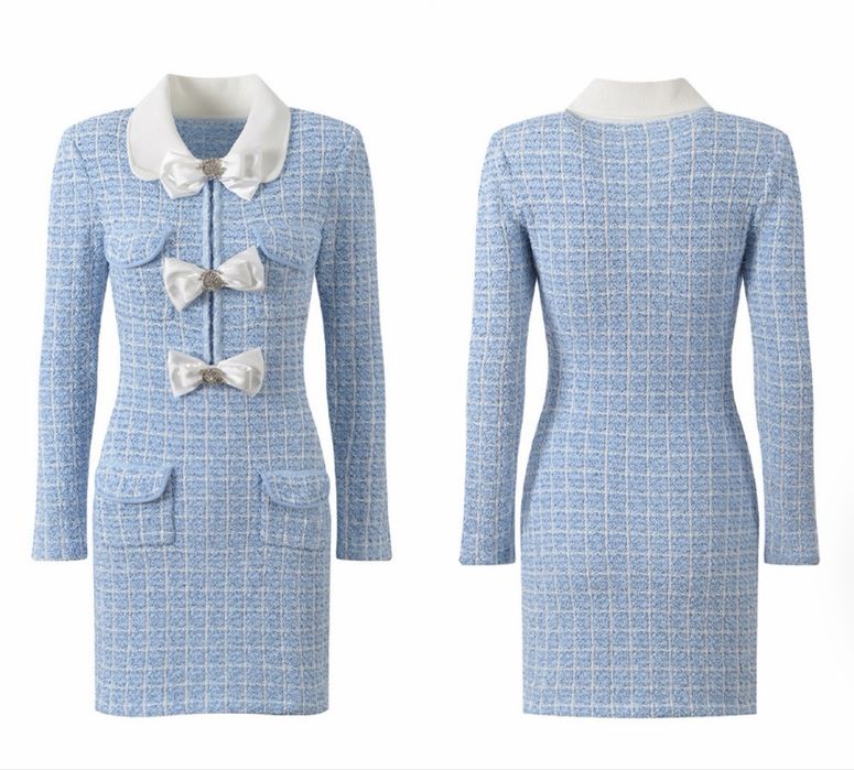 Дамска официална рокля в Син Цвят