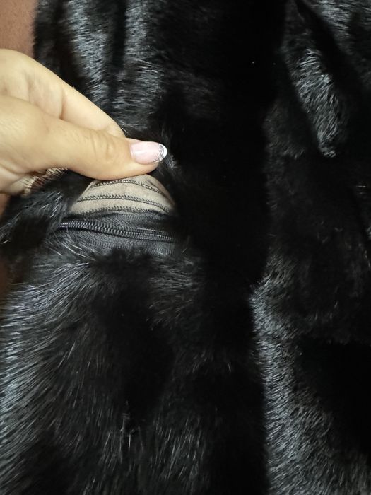 Норковая шуба чёрная