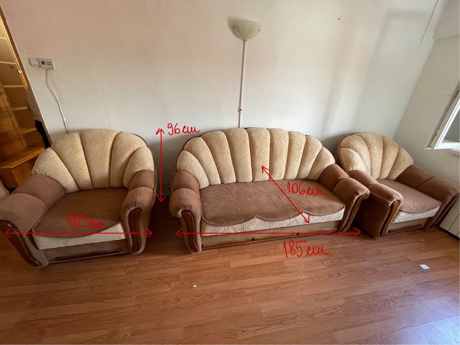 Set canapea si fotolii extensibile