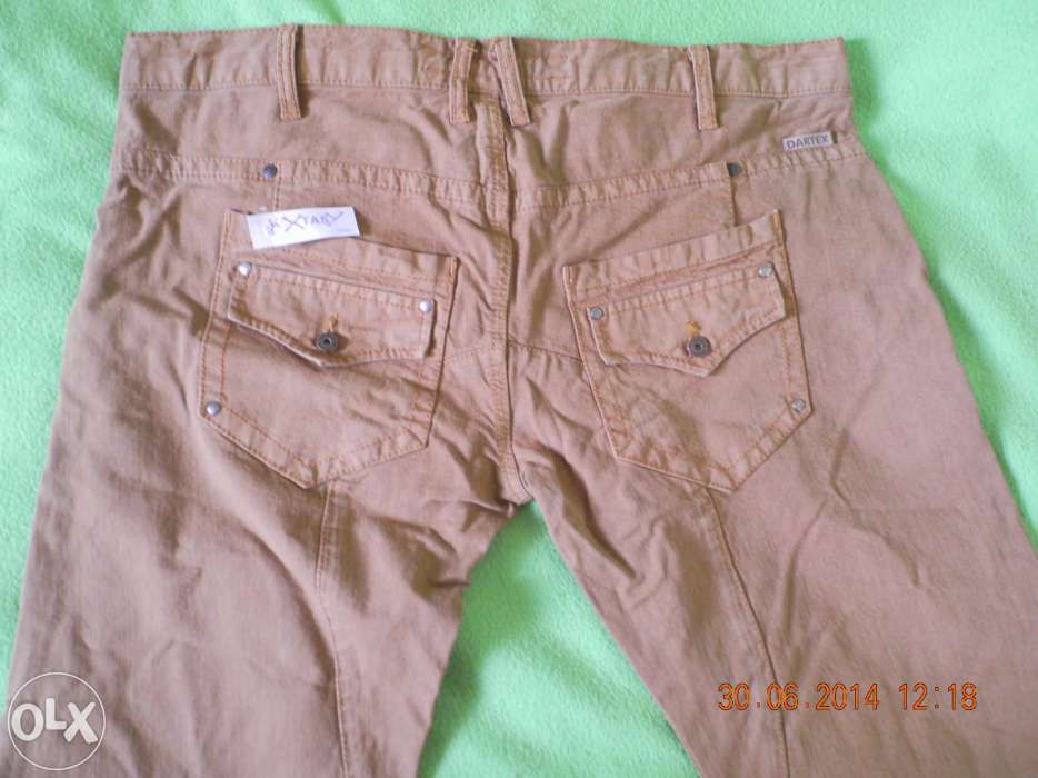 Blugi maro barbati, cambrati, noi, talie 51 x 2 cm