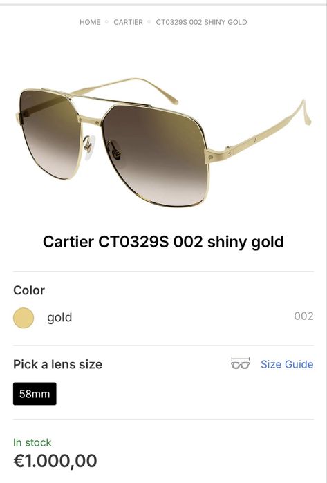 Ochelari cartier/Autentici/CT0329S 002