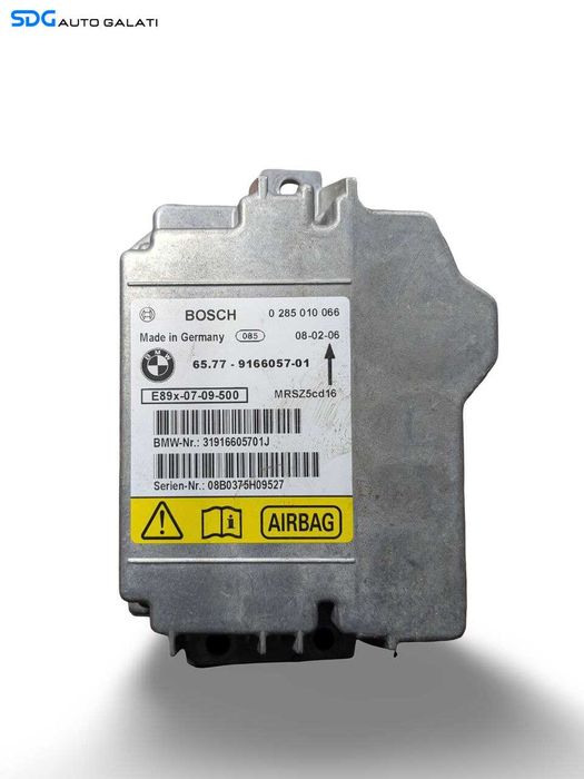 Unitate Modul Calculator Control Airbag Bosch BMW Seria 1 E81 E87 2004 - 2011 Cod 6577-9166057-01 9166057 0285010066 [L9606]