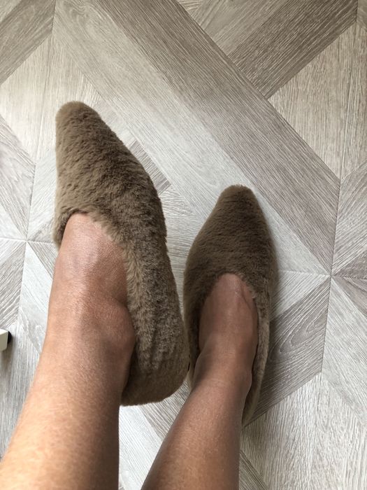 Меховые балетки р.37 новые