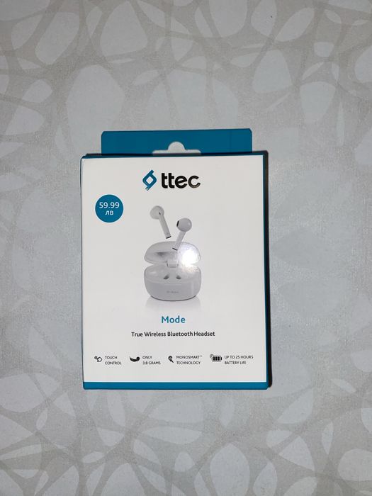 Безжични слушалки ttec - TWS Mode, бели