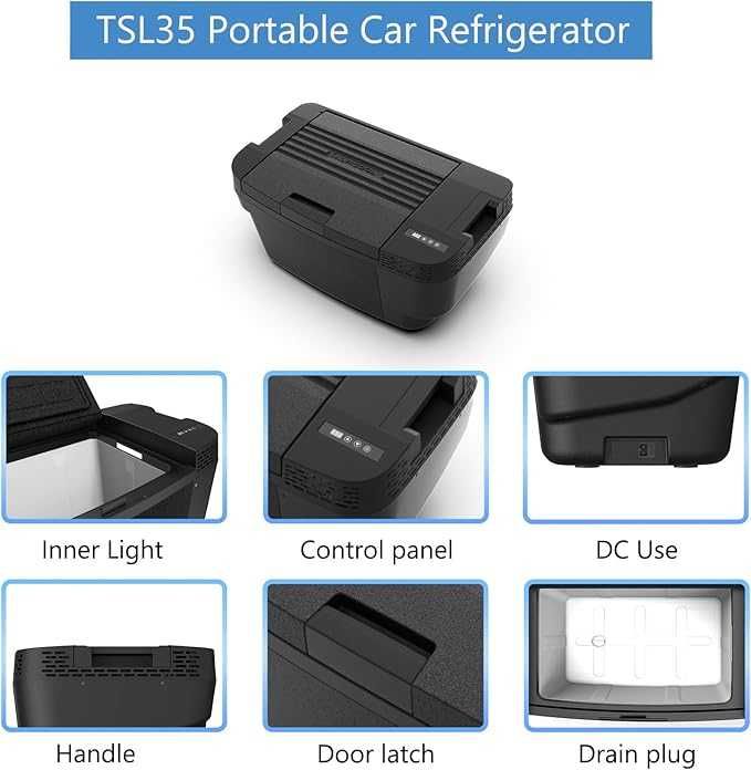 Frigider auto portabil cu compresor Alpicool TSL35, 35 l ,creat pentru Tesla Model Y