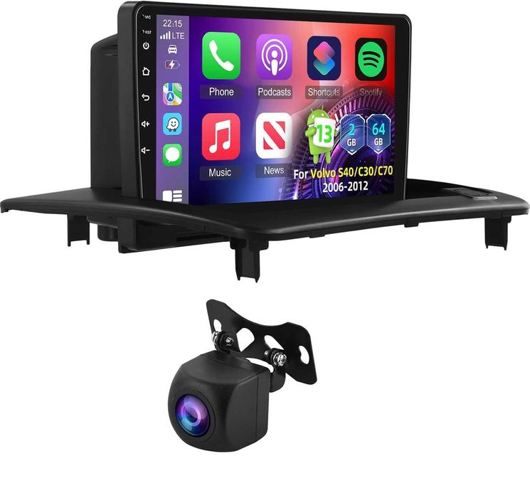 Мултимедия с Android за Volvo S40 C30 C70 навигация плеър Волво 2DIN