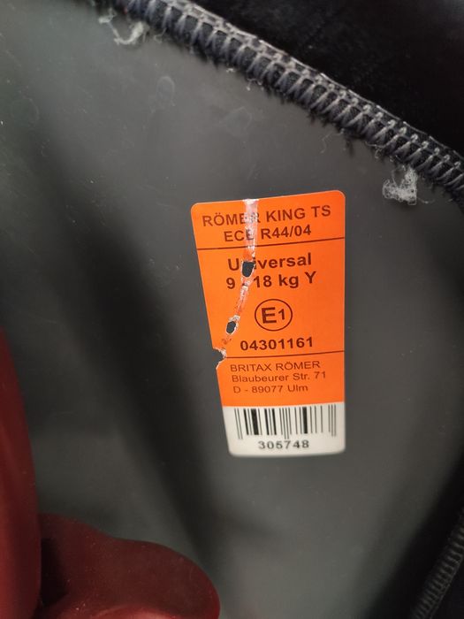 Scaun auto Britax Romer King pentru copii intre 9 și 18 kg