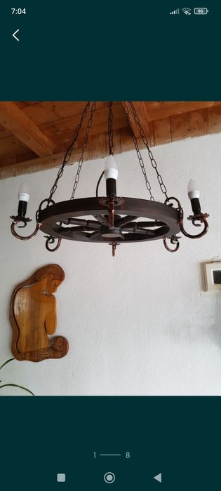 Lustre candelabre rustice